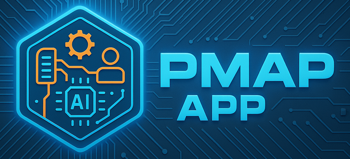 Logo con diseño moderno y profesional de PMAP Corrector Matrículas TEU